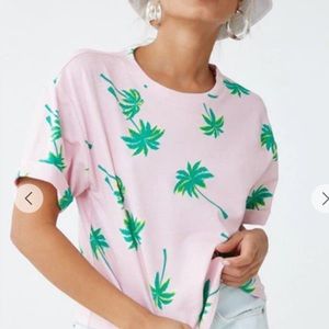 NWT F21 Palm Tree Crop Top